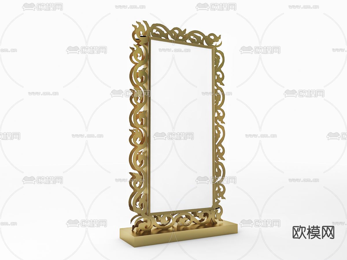 现代落地镜免费3d模型下载