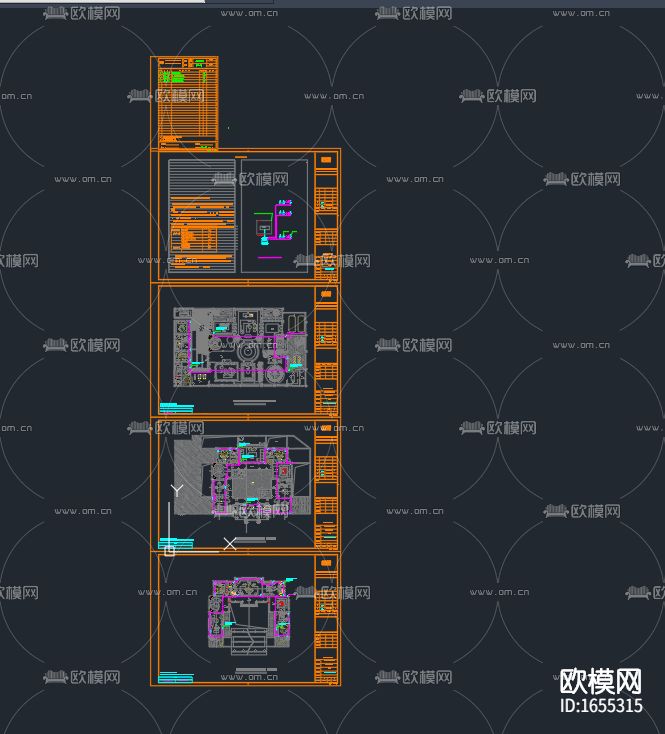 电动窗帘cad平面布置图下载（渲染图1）