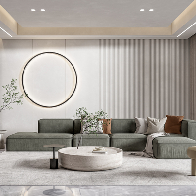 现代客厅su模型