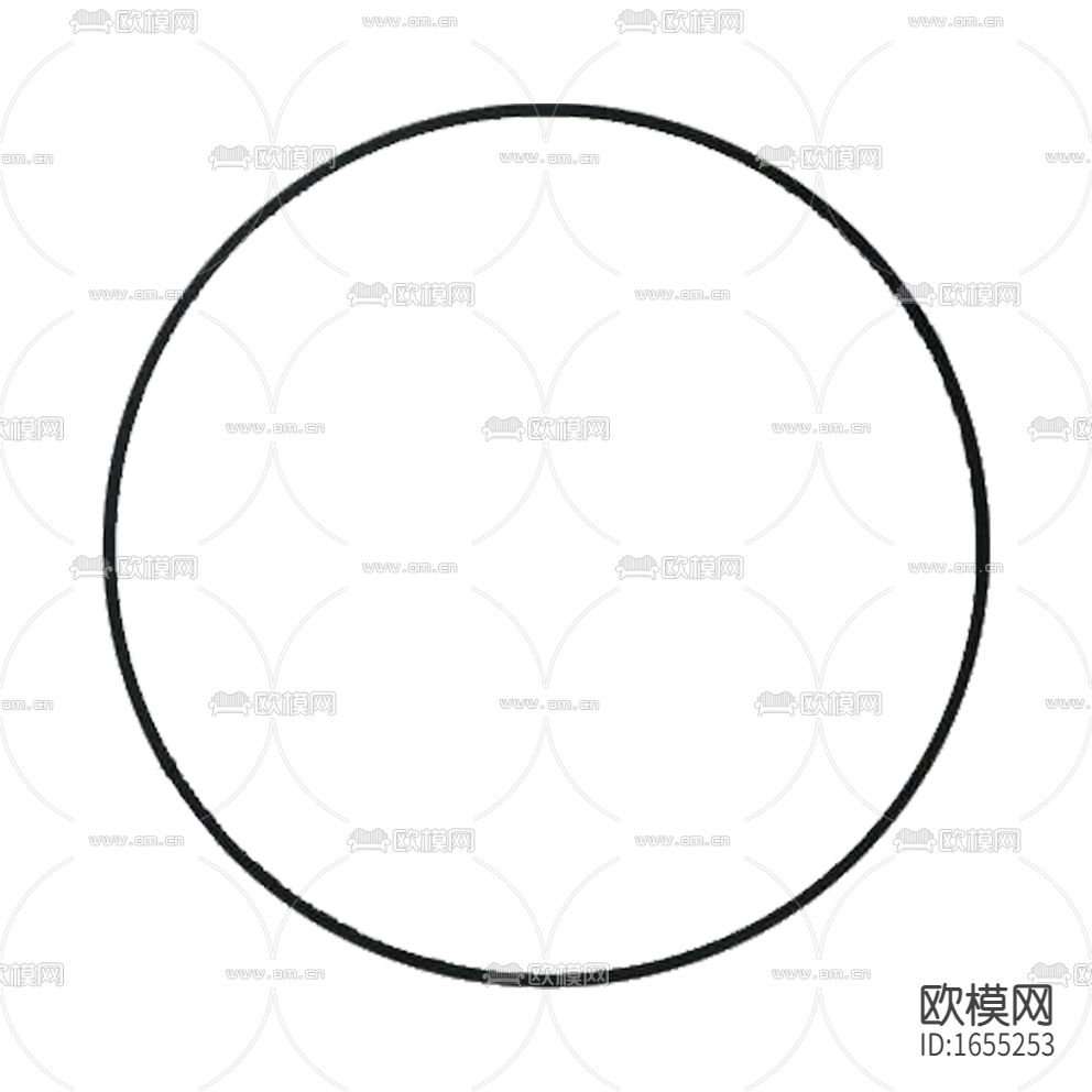 现代极简圆形金属画框壁饰