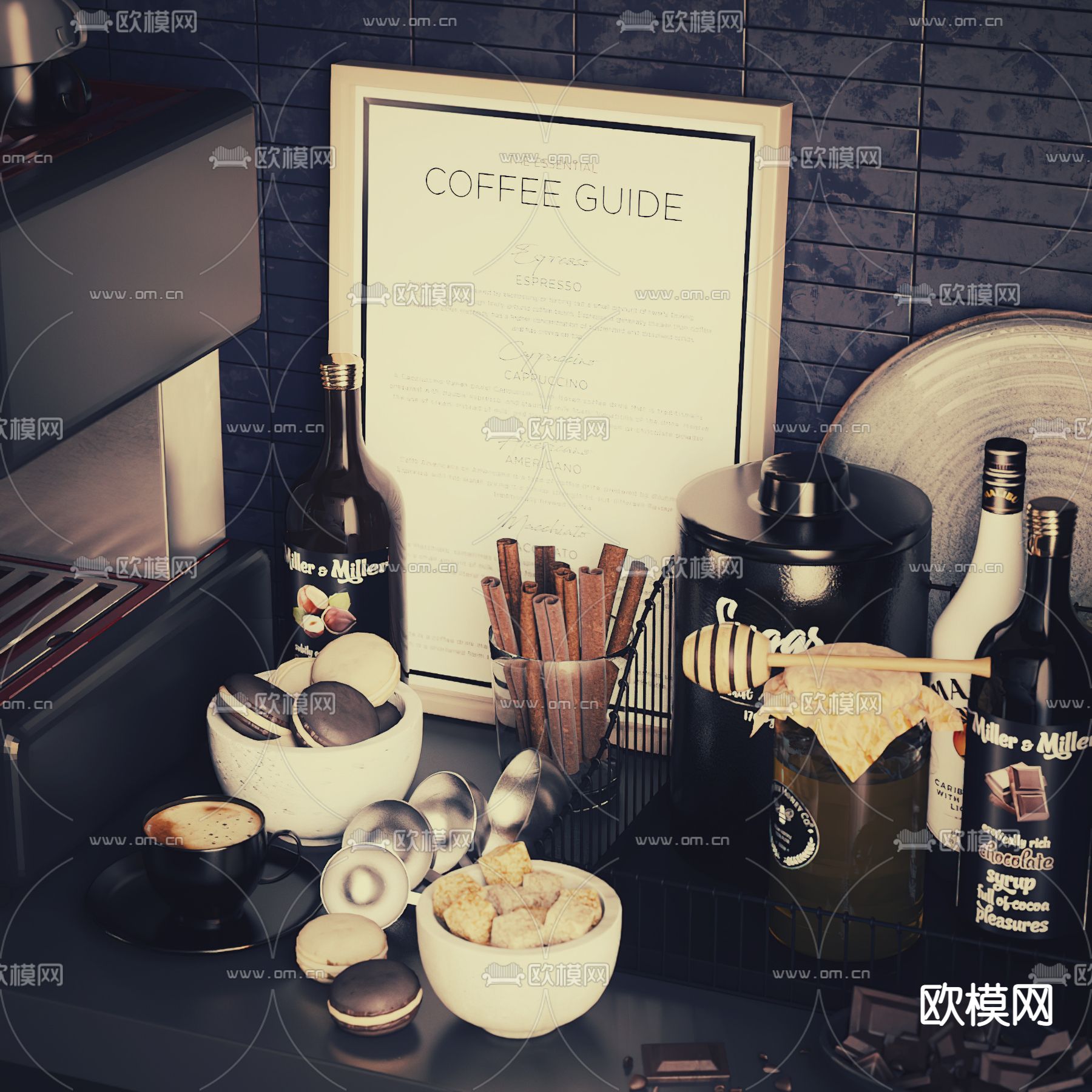 现代厨房器具3d模型下载（渲染图4）