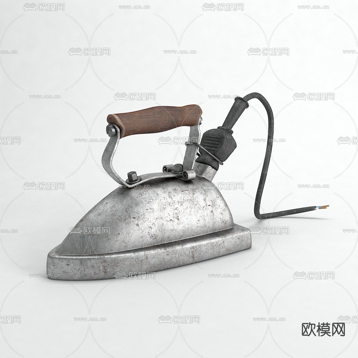 工业风复古烫斗免费3d模型下载