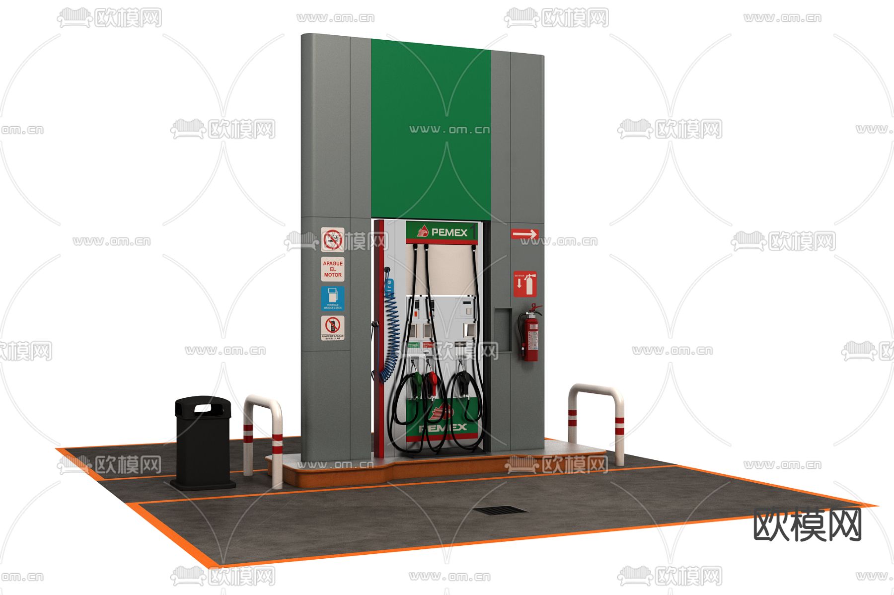 现代加油机3d模型下载（渲染图4）
