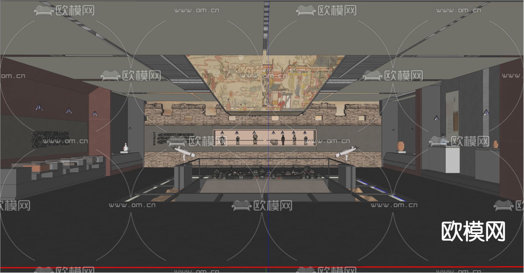 现代博物馆su模型下载（渲染图2）