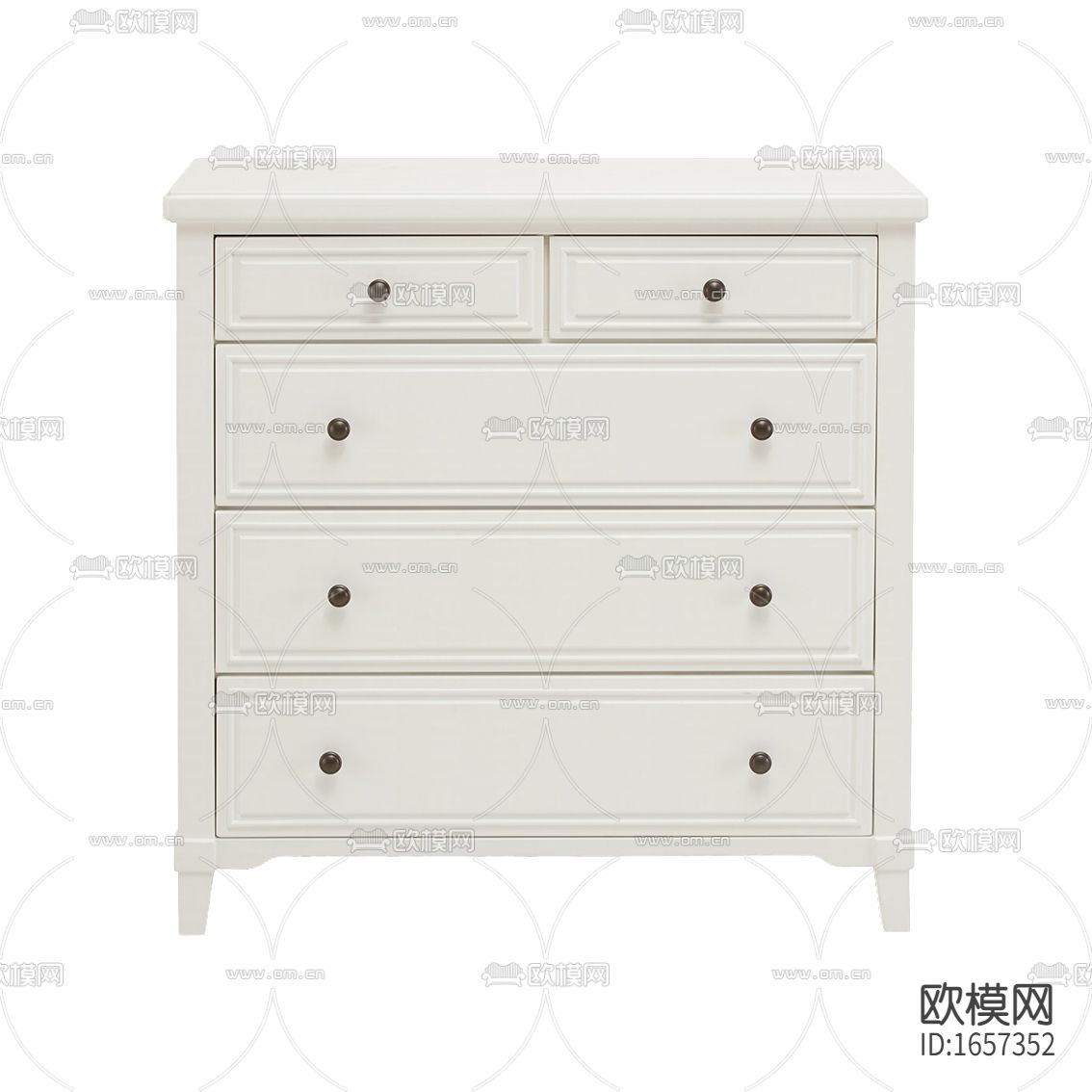 美式简约白色实木斗柜下载