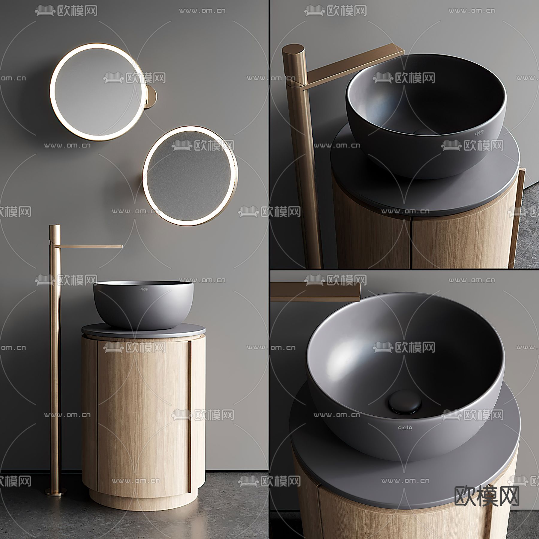 现代洗手台3d模型