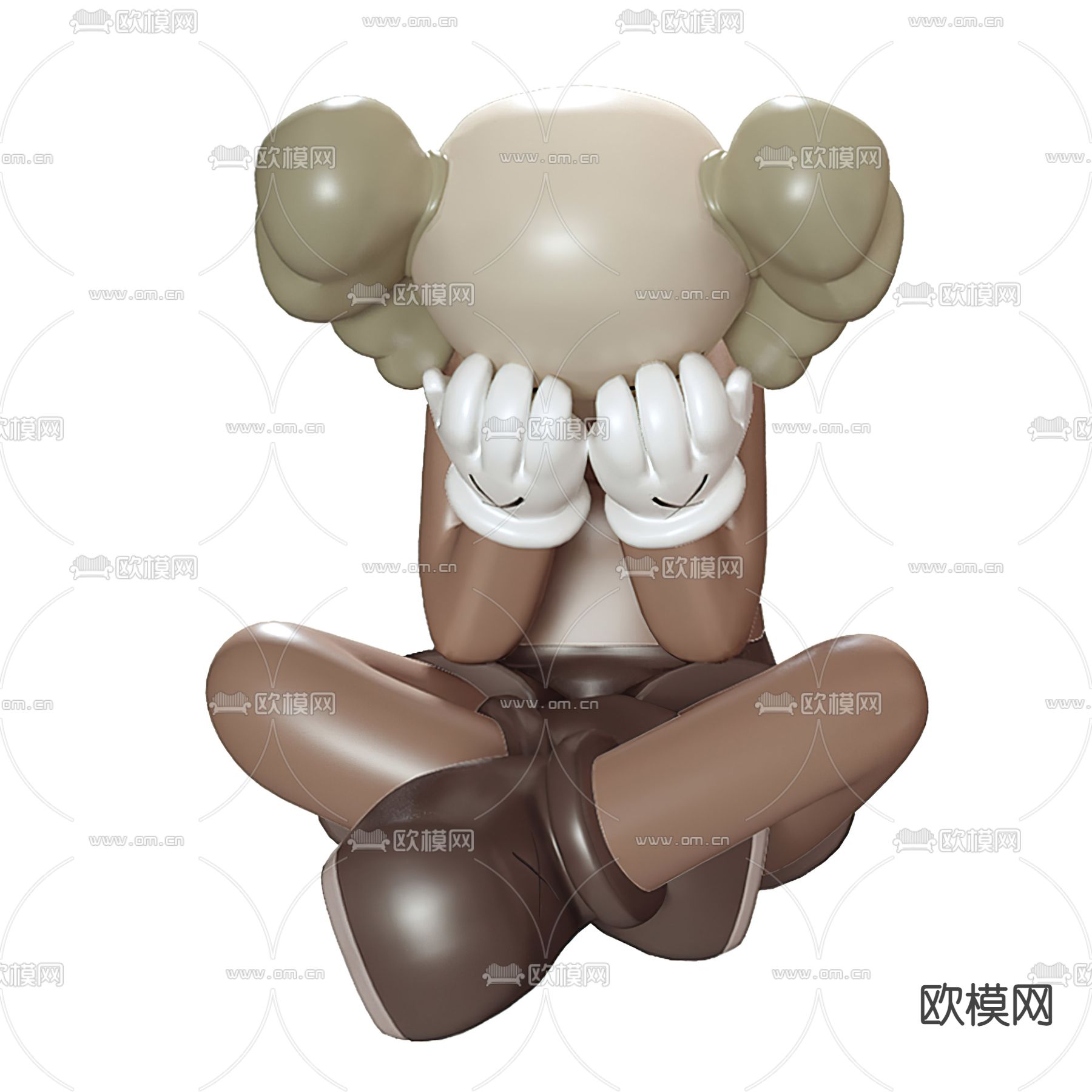 现代kaws玩具3d模型