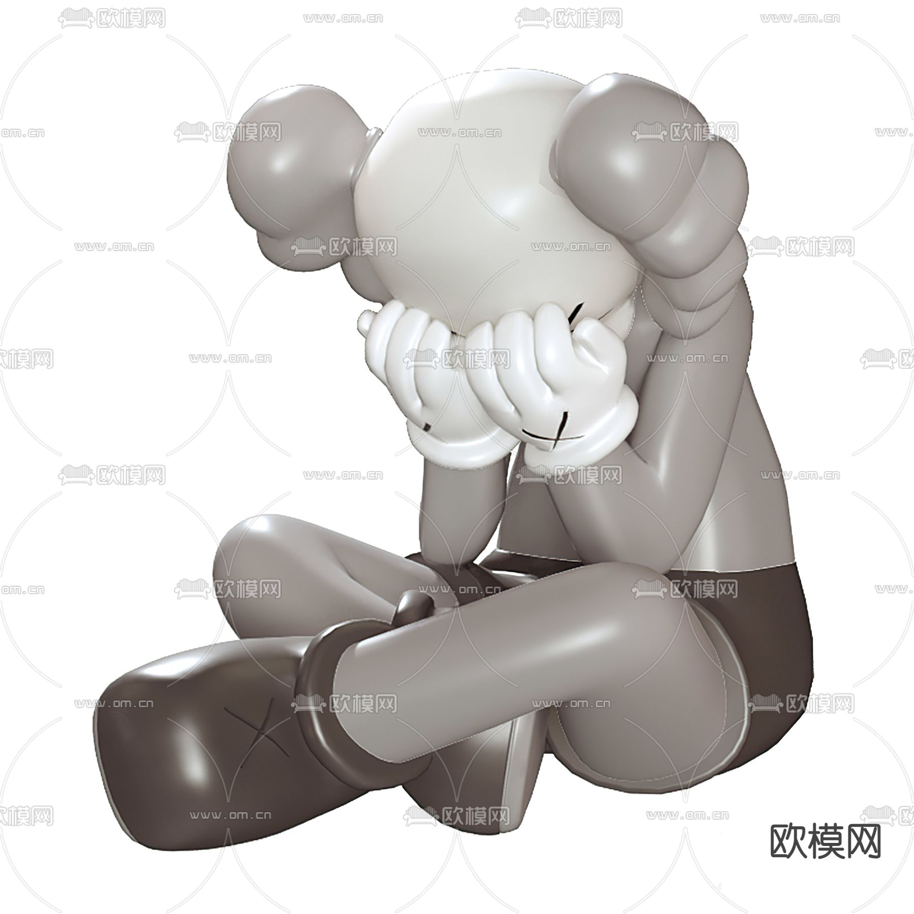 现代kaws玩具3d模型