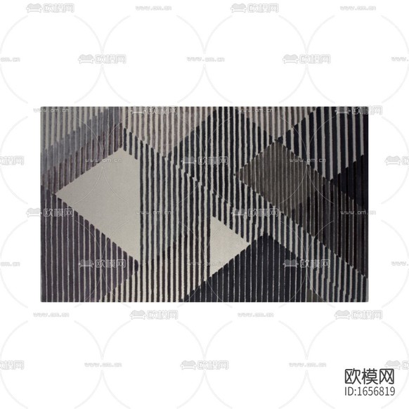 現(xiàn)代簡(jiǎn)約彩色幾何條紋布藝地毯下載