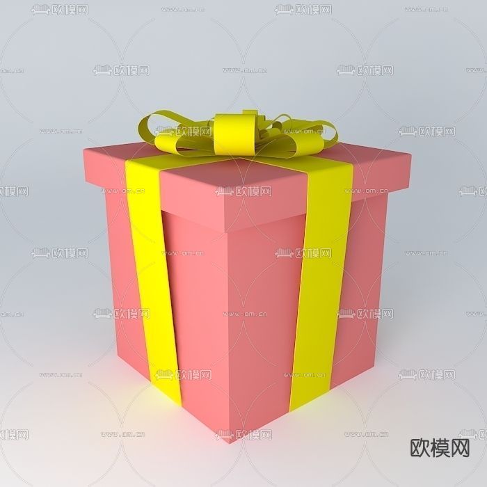 现代礼物盒免费3d模型下载