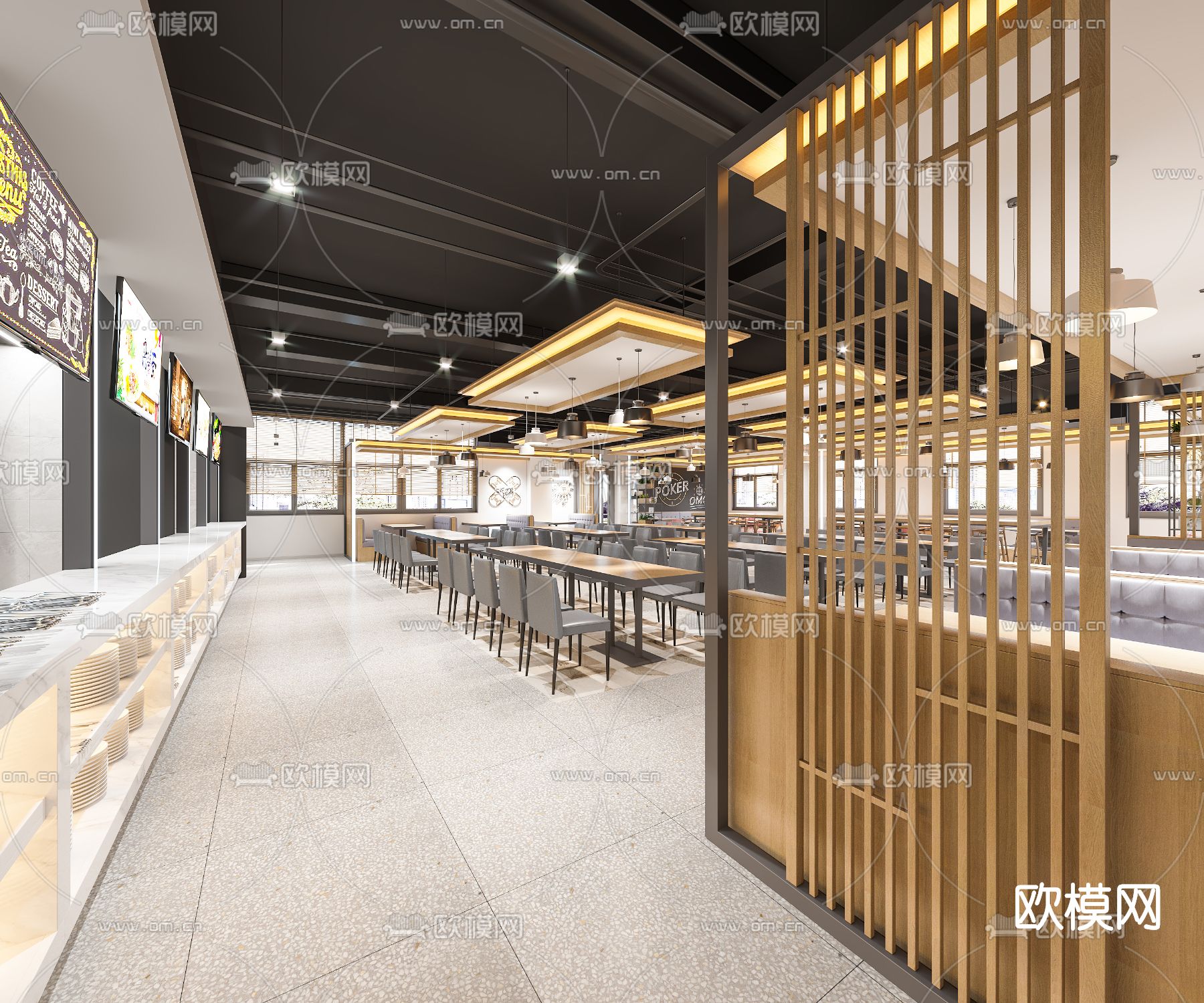 北欧快餐店3d模型下载（渲染图4）