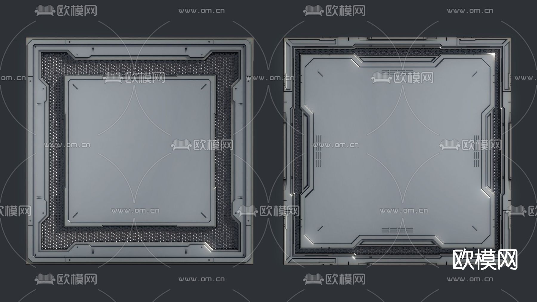 后现代科技空调排风口免费3d模型下载