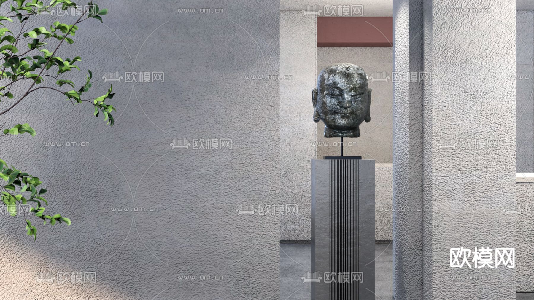 侘寂茶室su模型下载（渲染图3）