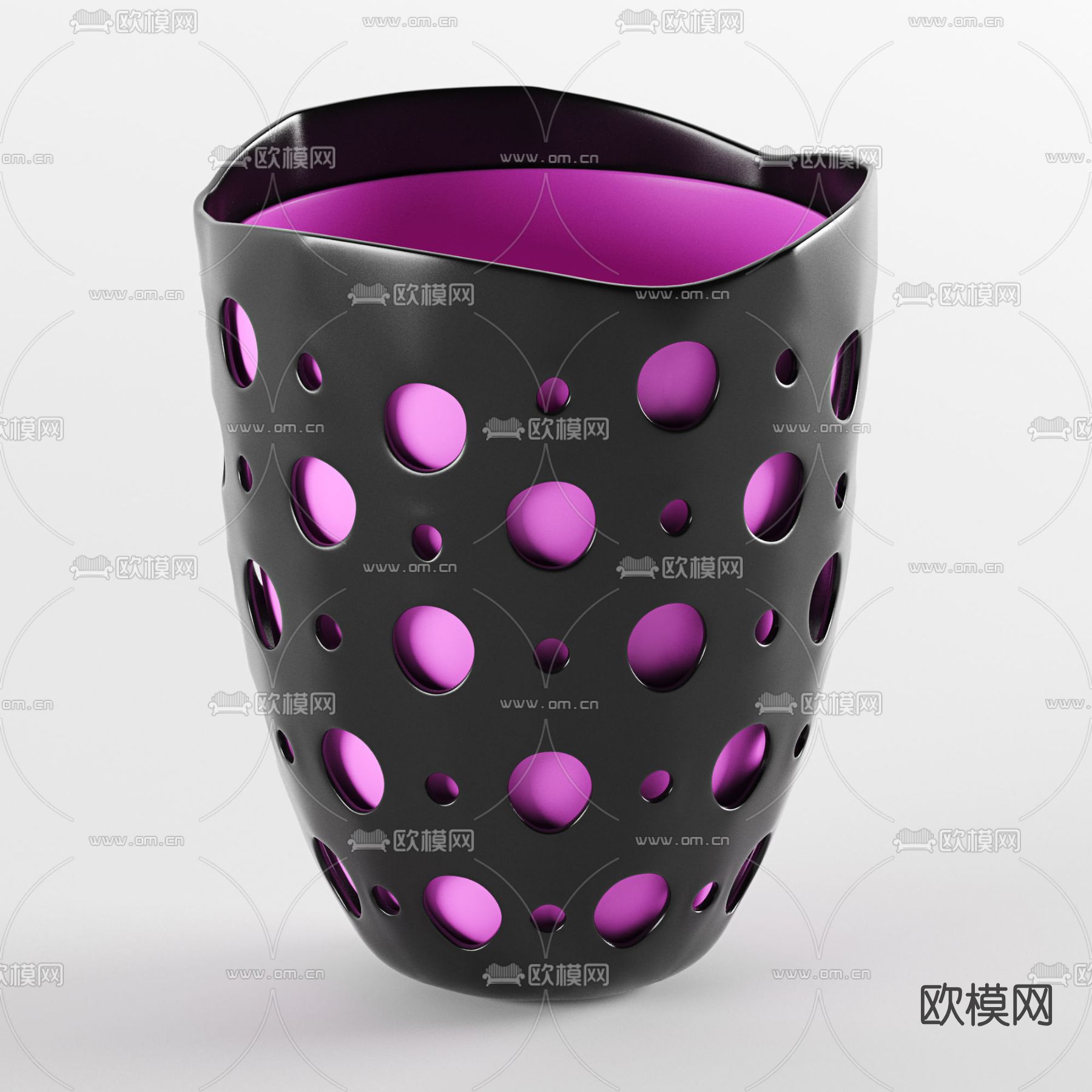 现代创意垃圾桶免费3d模型
