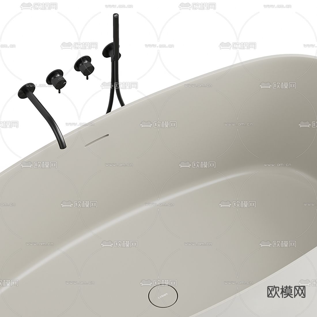 北欧浴缸3d模型下载（渲染图2）