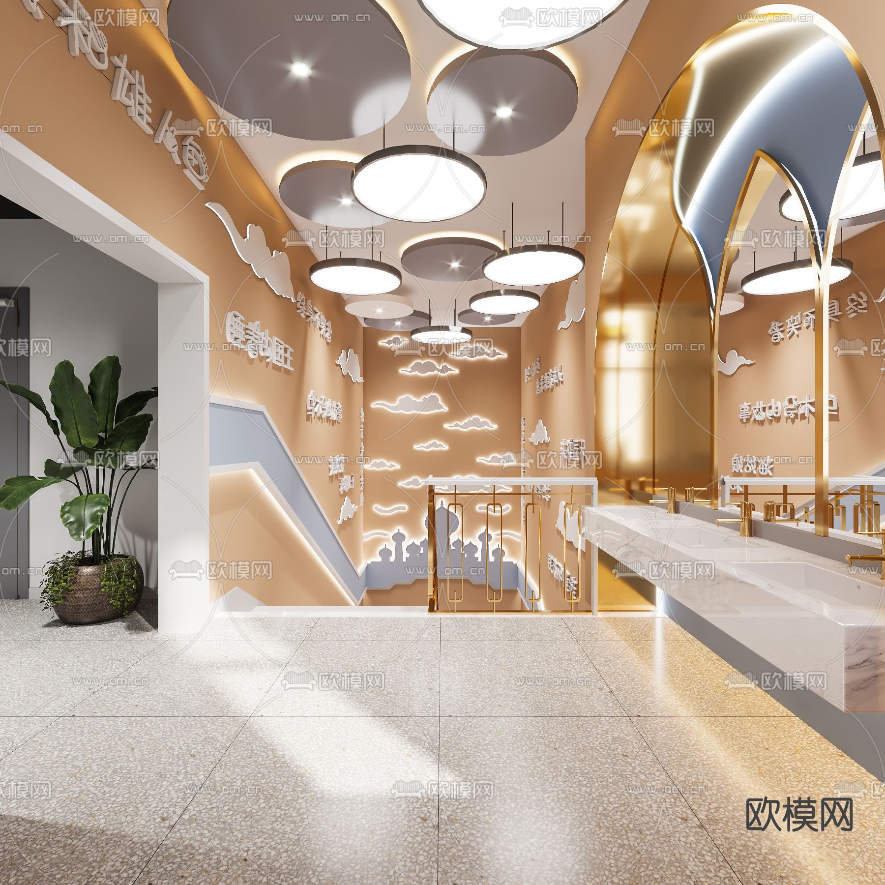 北欧快餐店3d模型下载（渲染图3）