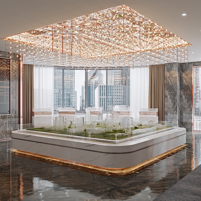 售楼处洽谈区3d模型