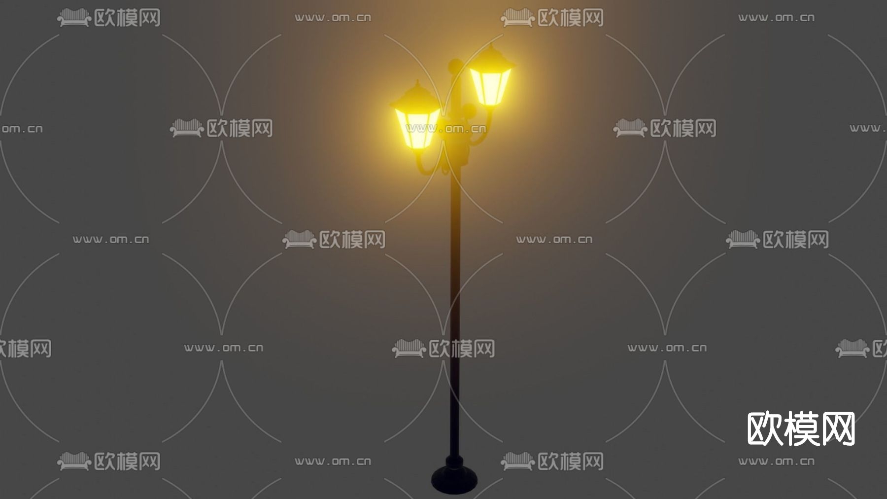 现代户外路灯免费3d模型下载