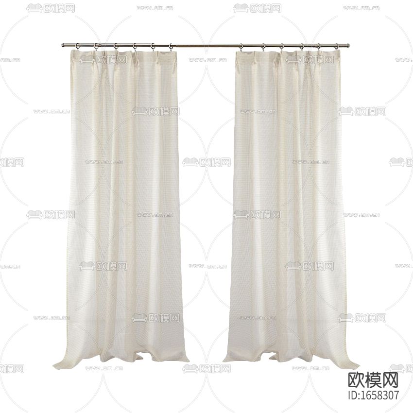 现代简约白色纱帘下载