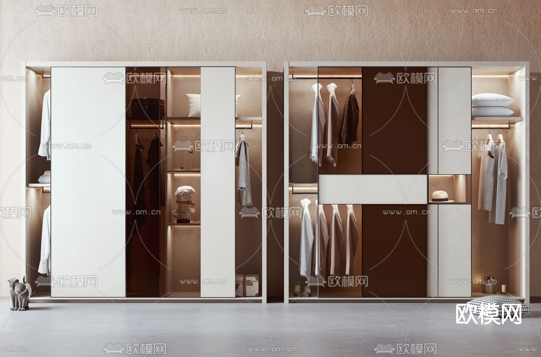 现代衣柜3d模型