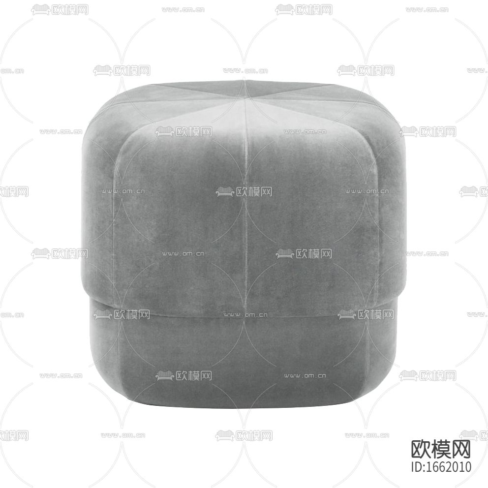 简欧创意灰色布艺沙发凳下载