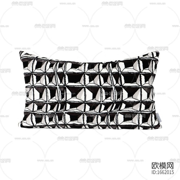 現(xiàn)代簡約黑白漸變立體幾何割絨抱枕下載