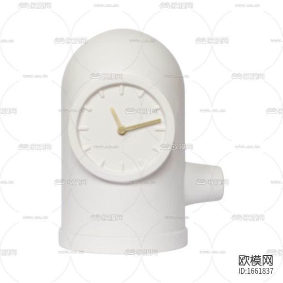 现代简约白色塑料摆钟下载