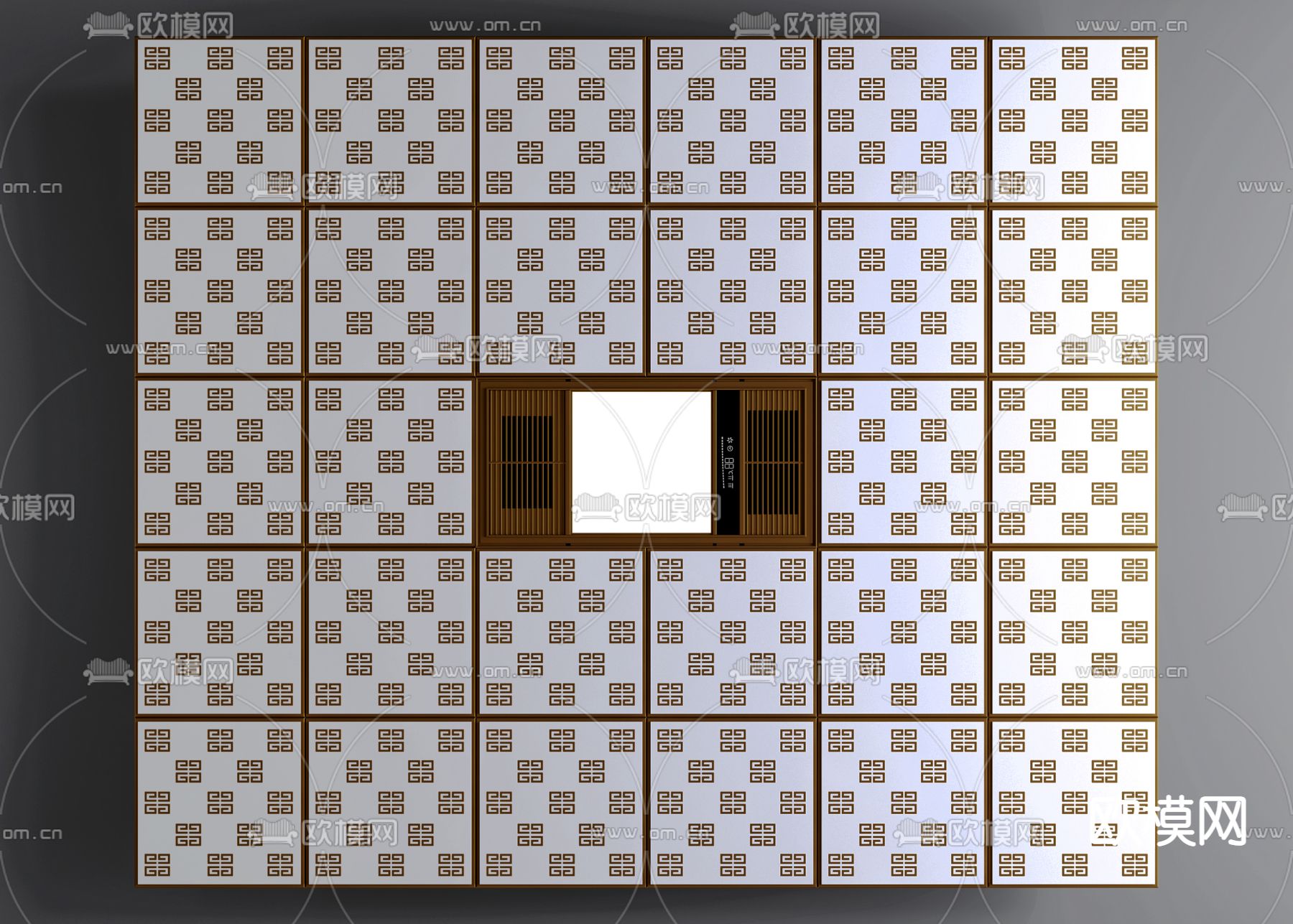 现代铝扣板浴霸3d模型下载