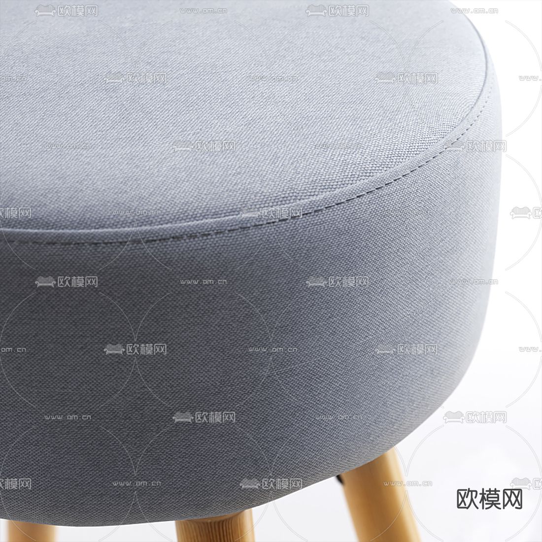 北欧布艺凳子3d模型下载（渲染图3）