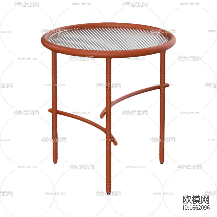 北欧简约简约橙色金属玻璃圆形边几下载