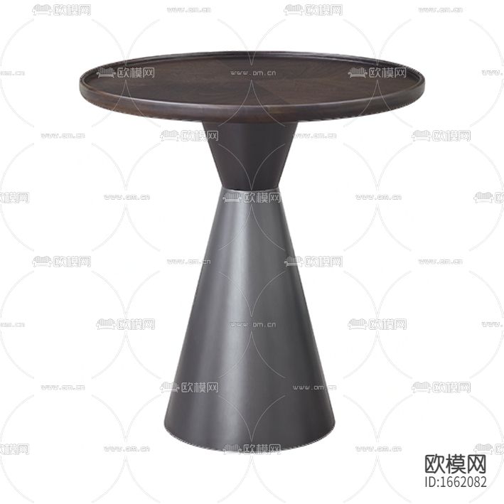 现代简约黑色实木烤漆圆形边几下载