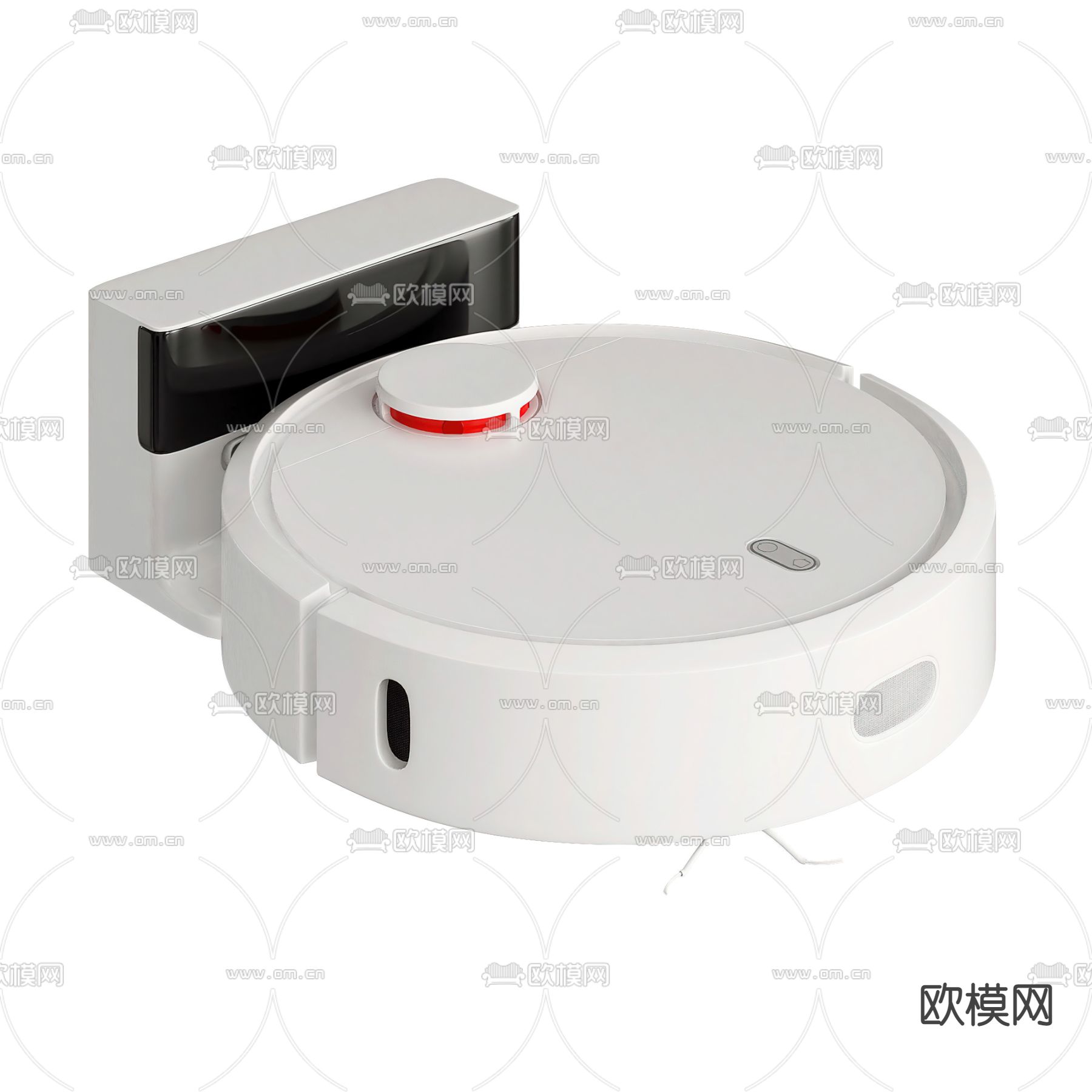 现代智能扫地机器人3d模型