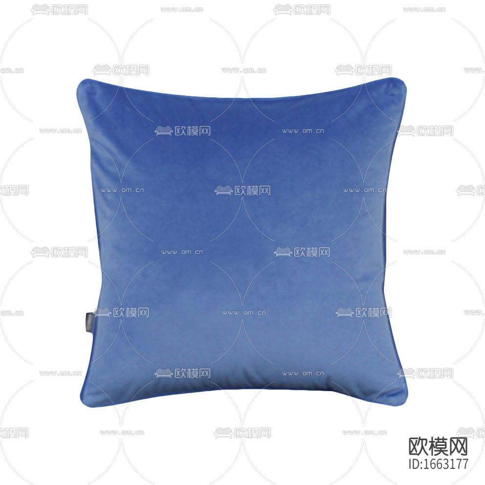 北欧简约矢车菊蓝绒布抱枕下载