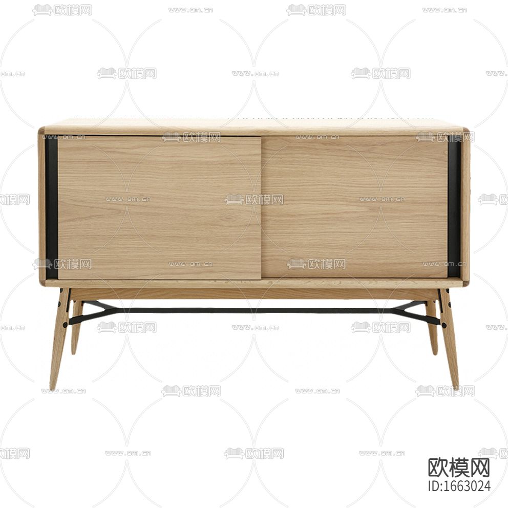 北欧简约实木餐边柜下载