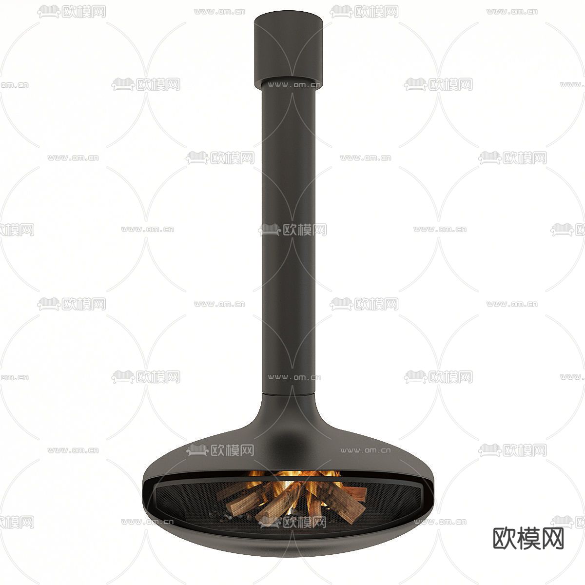 现代壁炉3d模型下载（渲染图4）