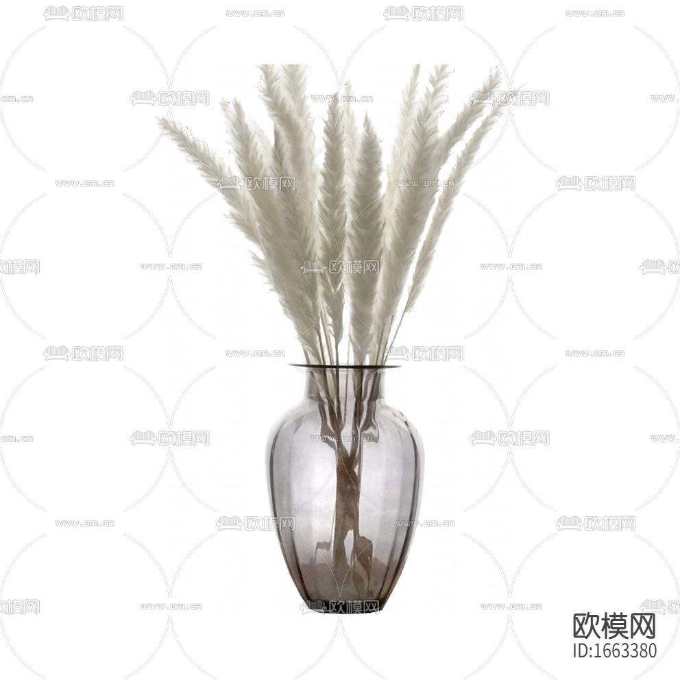 北欧简约灰色玻璃花瓶摆放花艺下载