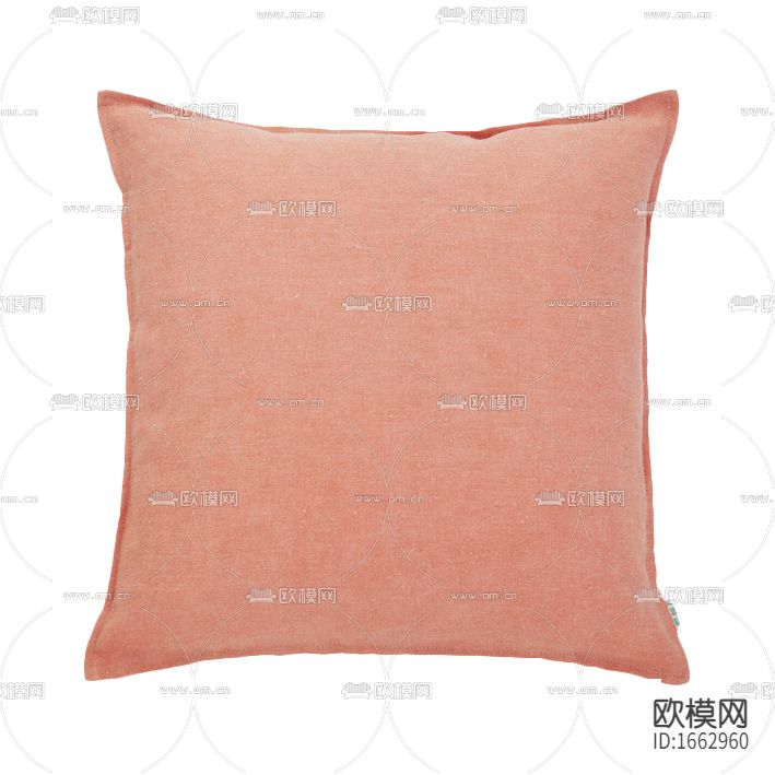 现代简约橘粉色布艺抱枕下载