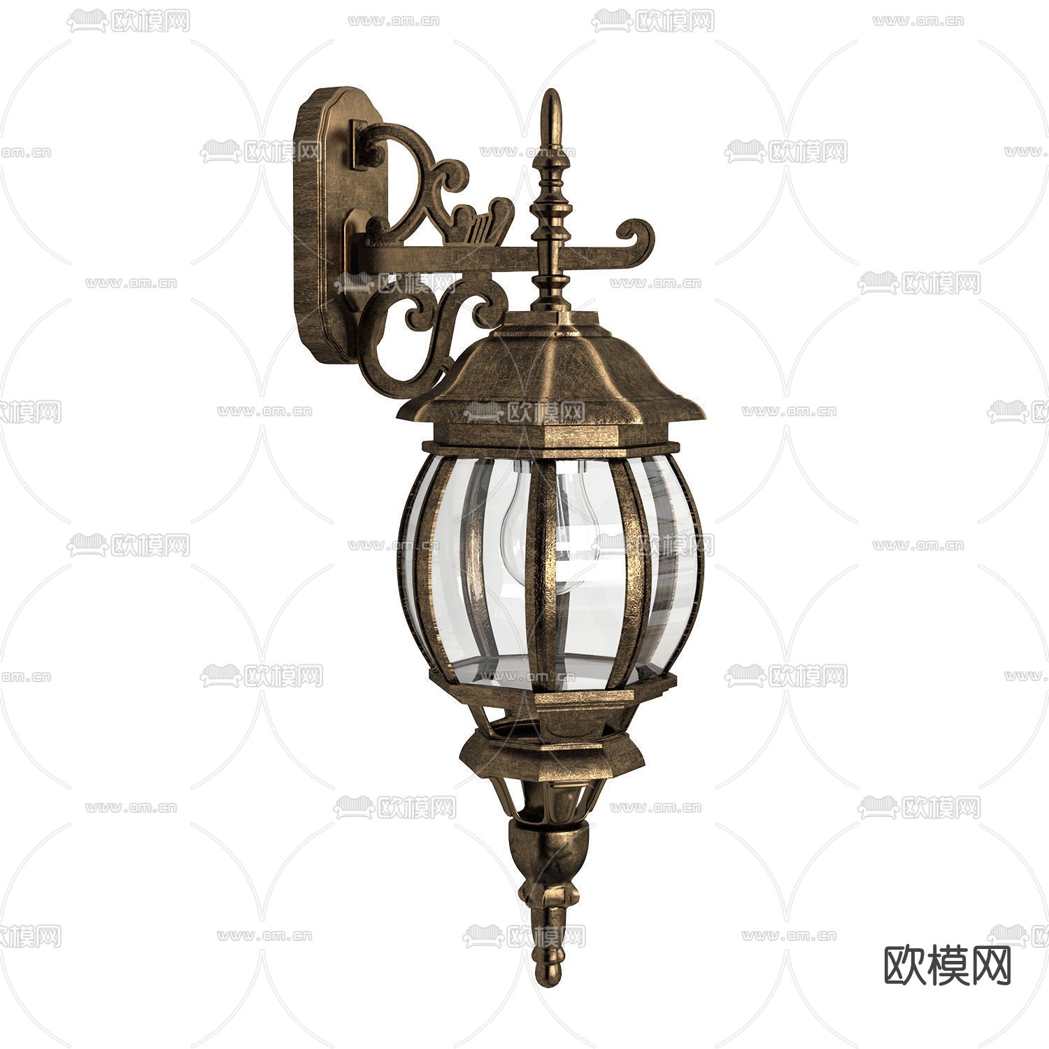 欧式轻奢壁灯免费3d模型下载