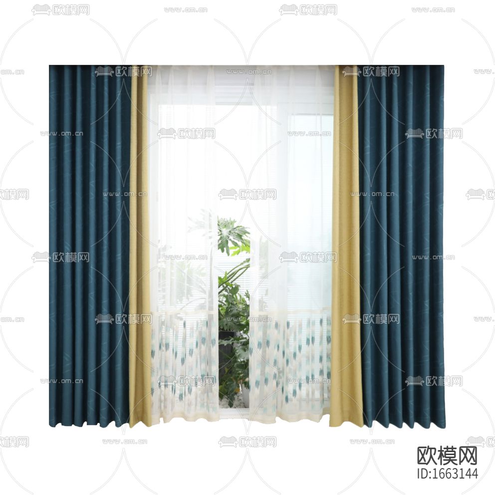 现代轻奢双色布艺遮光窗帘
