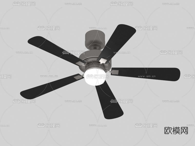 现代吊灯风扇免费3d模型下载