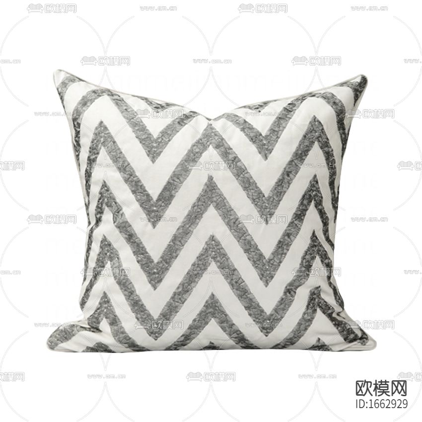现代简约创意灰白色波浪纹布艺抱枕下载