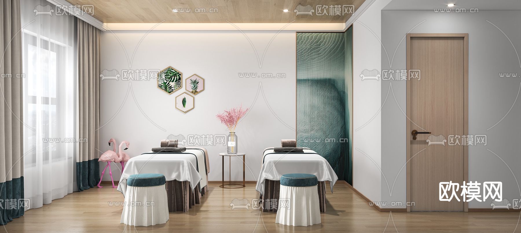 现代SPA护理房3d模型下载