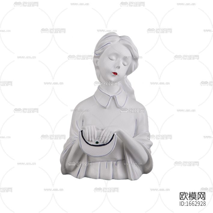 北欧创意纯白色女神树脂摆件