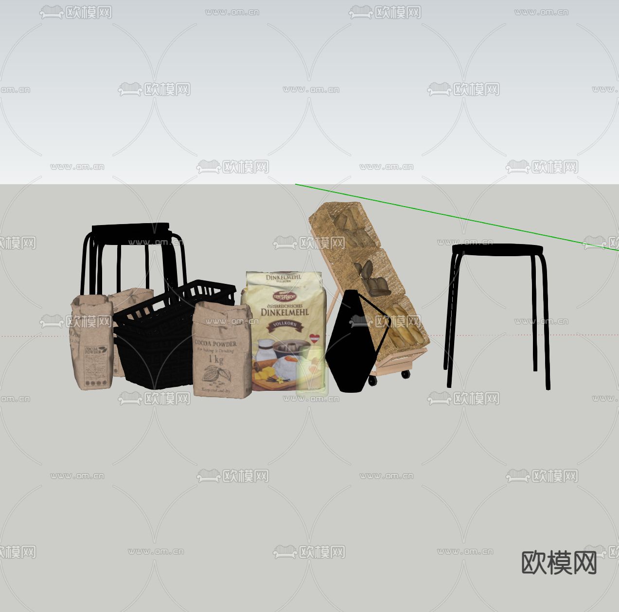 北欧食品su模型下载（渲染图2）