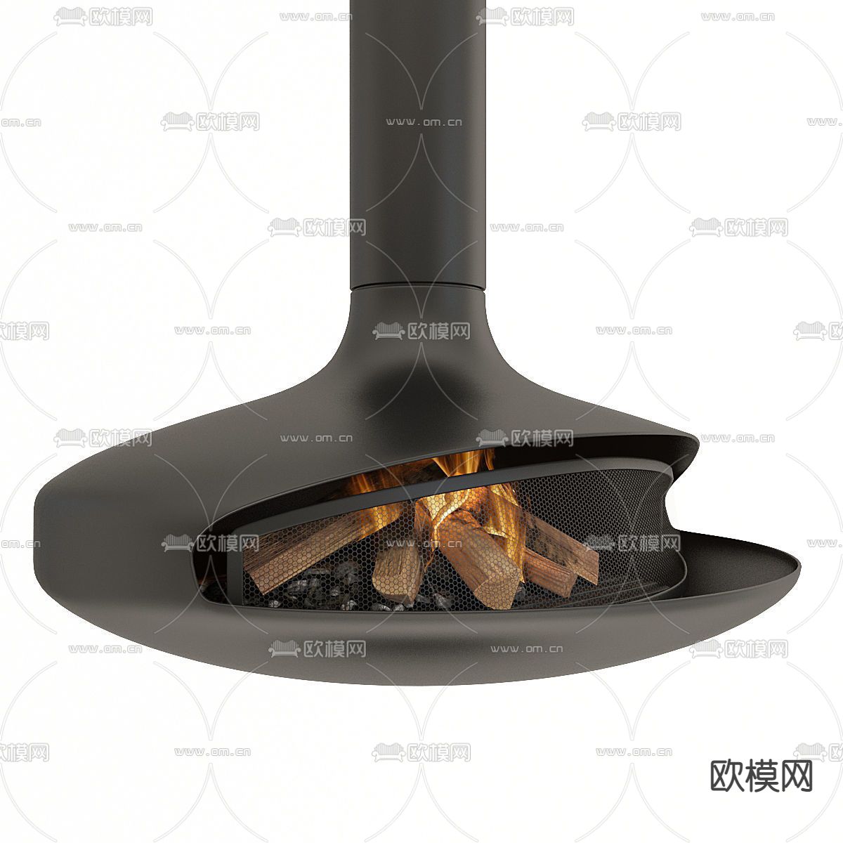 现代壁炉3d模型下载（渲染图5）