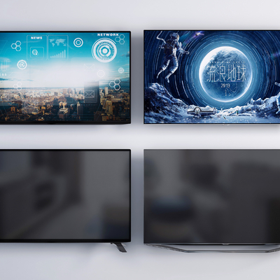  现代液晶电视机su模型 