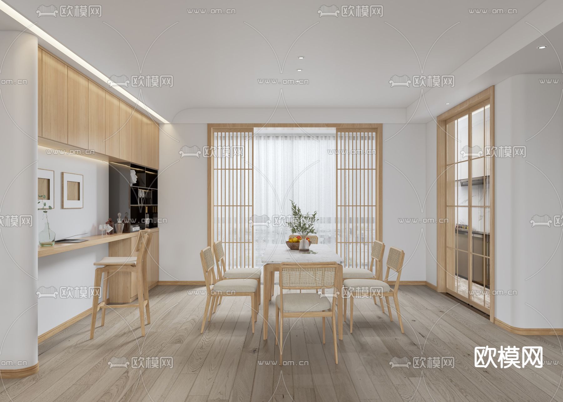 日式餐厅3d模型