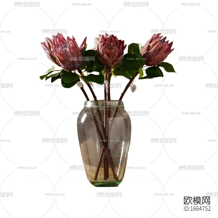 美式简约玻璃花瓶摆放花艺下载