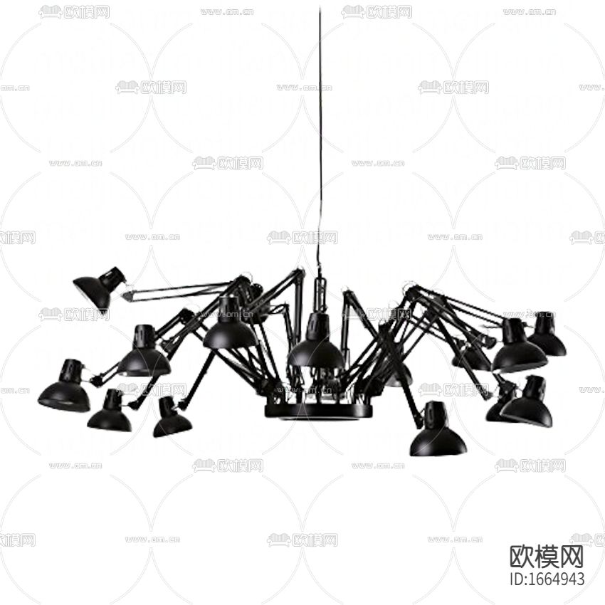 北欧简约折叠铁艺吊灯