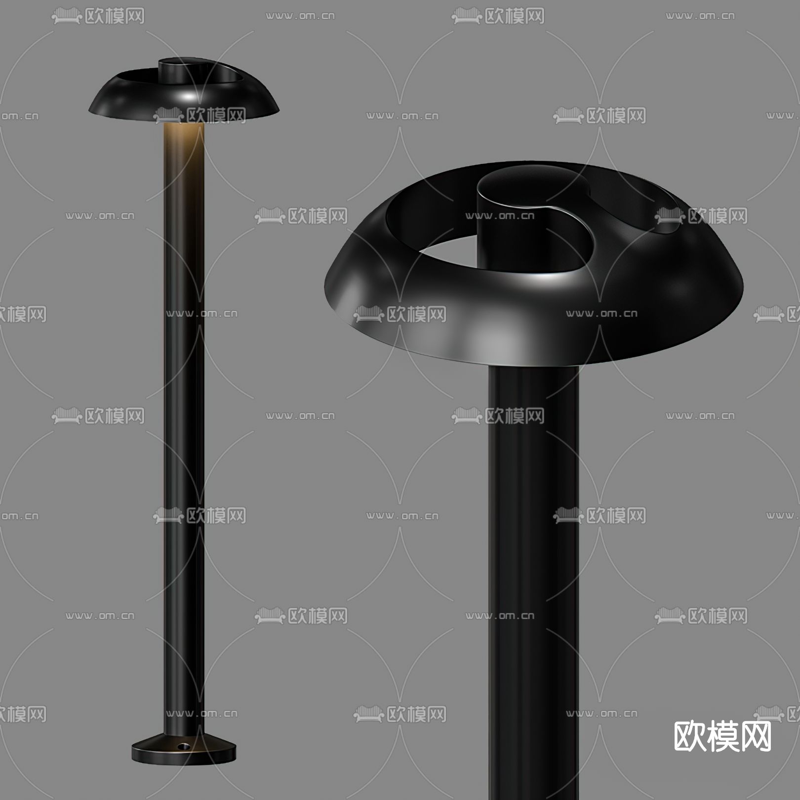 现代庭院灯草坪灯户外灯3d模型
